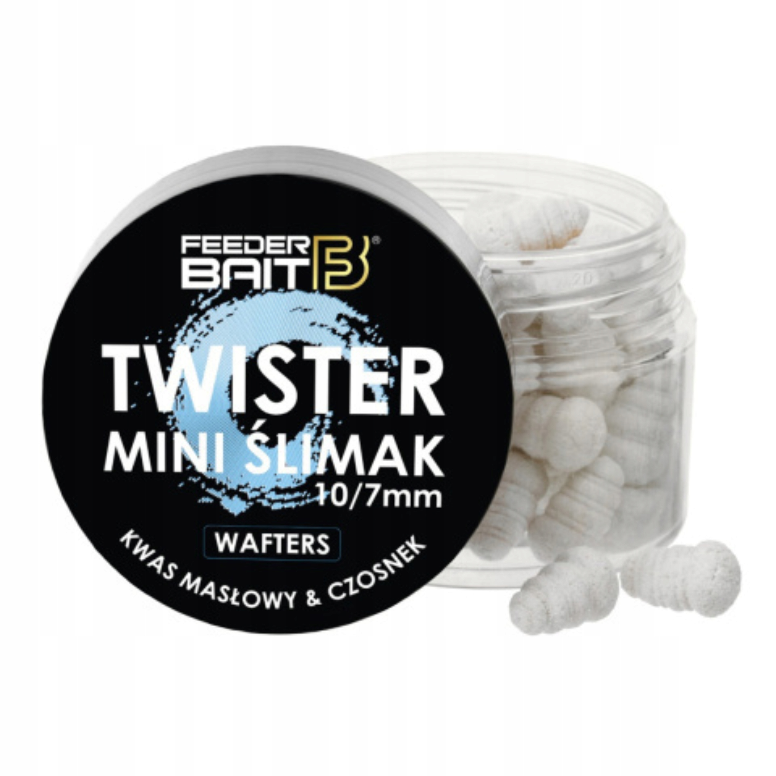 Mini Ślimak Twister Wafters Kwas & Czosnek Feeder Bait