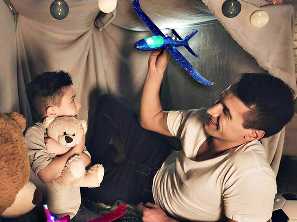 LATAWIEC SAMOLOT STYROPIANOWY SZYBOWIEC DUŻY LED Kod producenta luxone-pl_010242912491