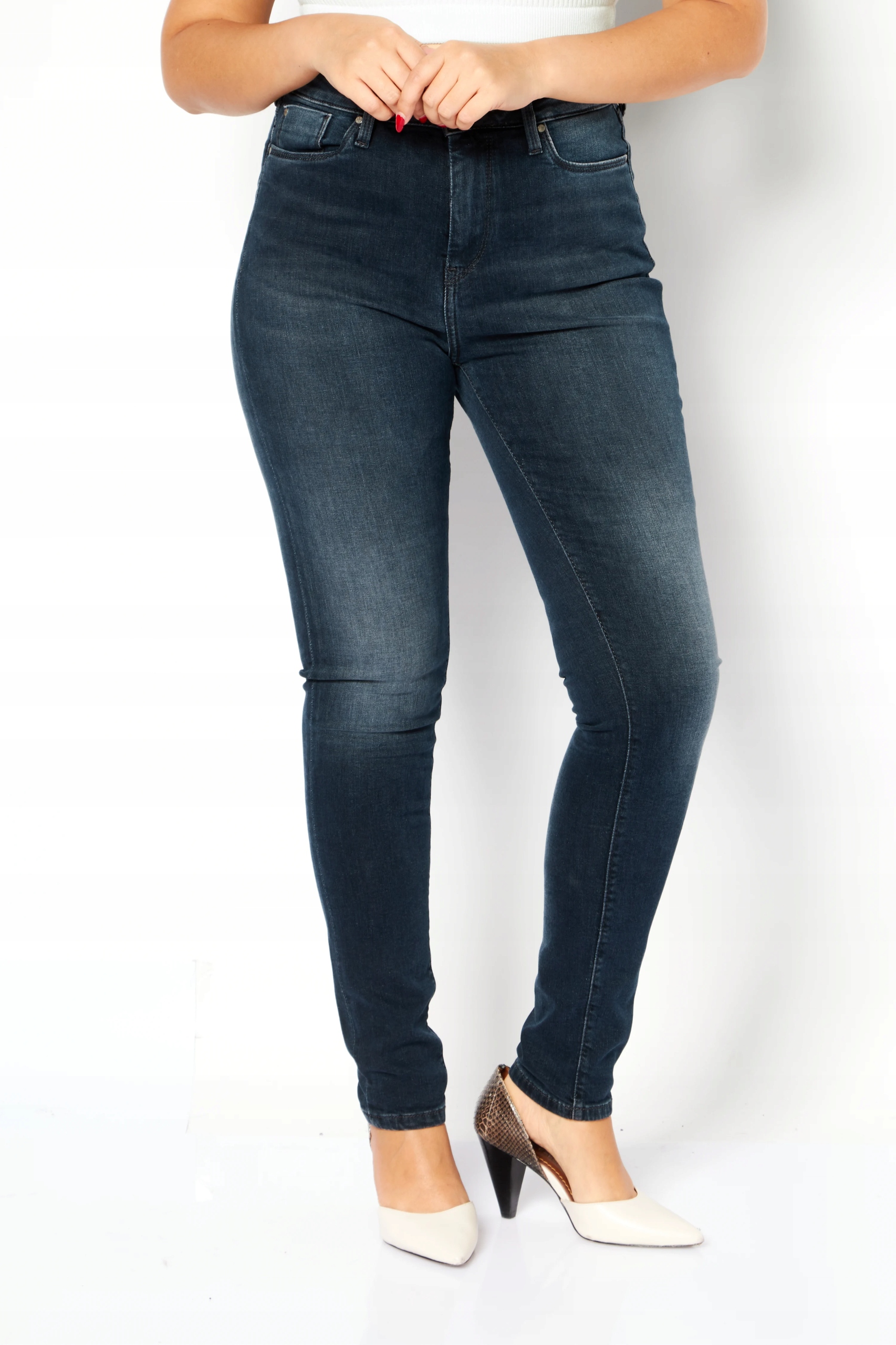 Pepe Jeans Dámské džíny střihu Slim Fit, modré, s efektem oprání