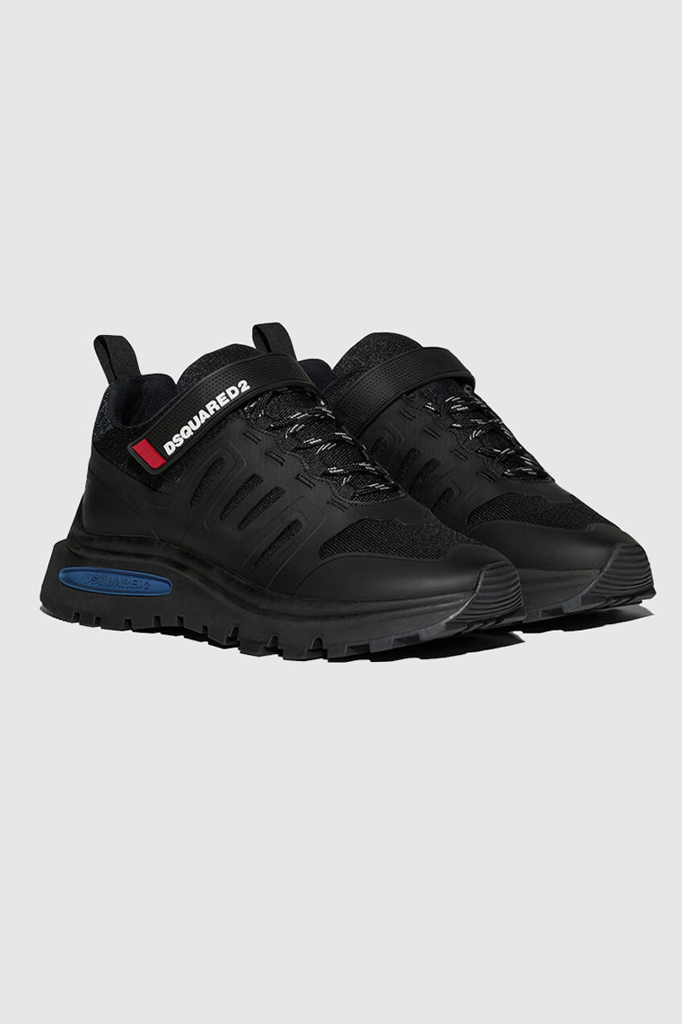 DSQUARED2 Czarne sneakersy męskie runds2 ibra 44