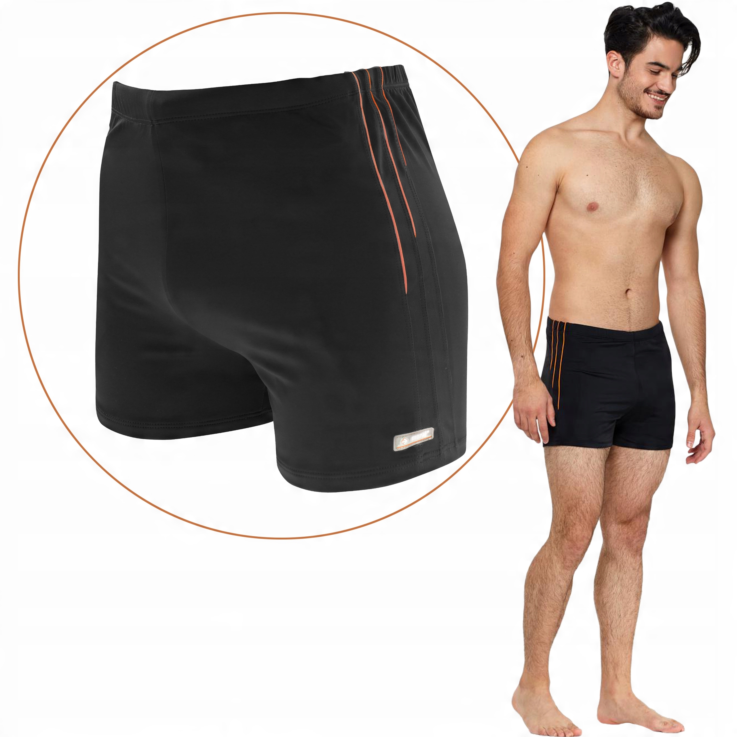 

Moraj Kąpielówki Męskie 1600-003 Black/Orange 4XL