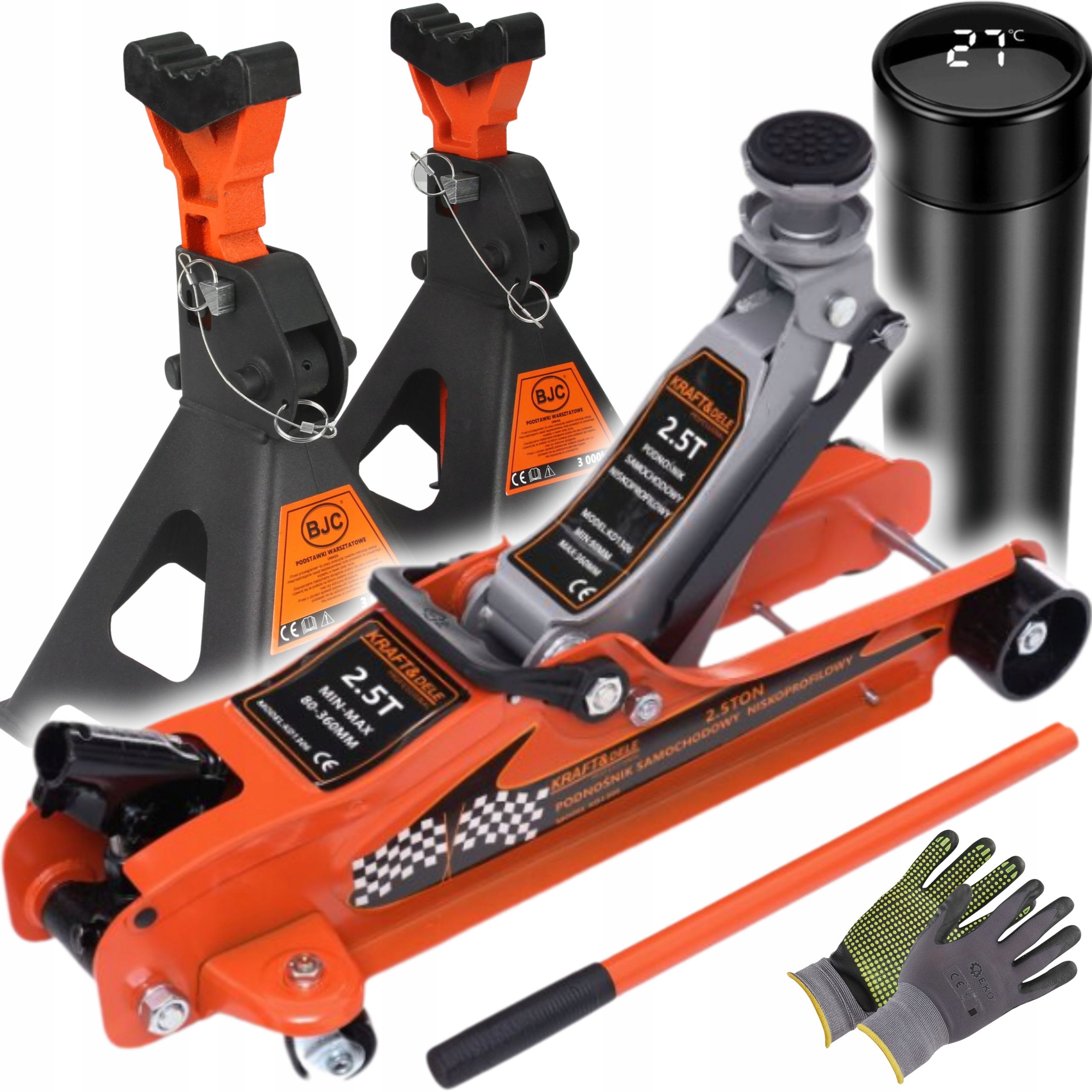 Dielenský Set 4V1 Zdvihák Podstavca Rukavice Termohrnček