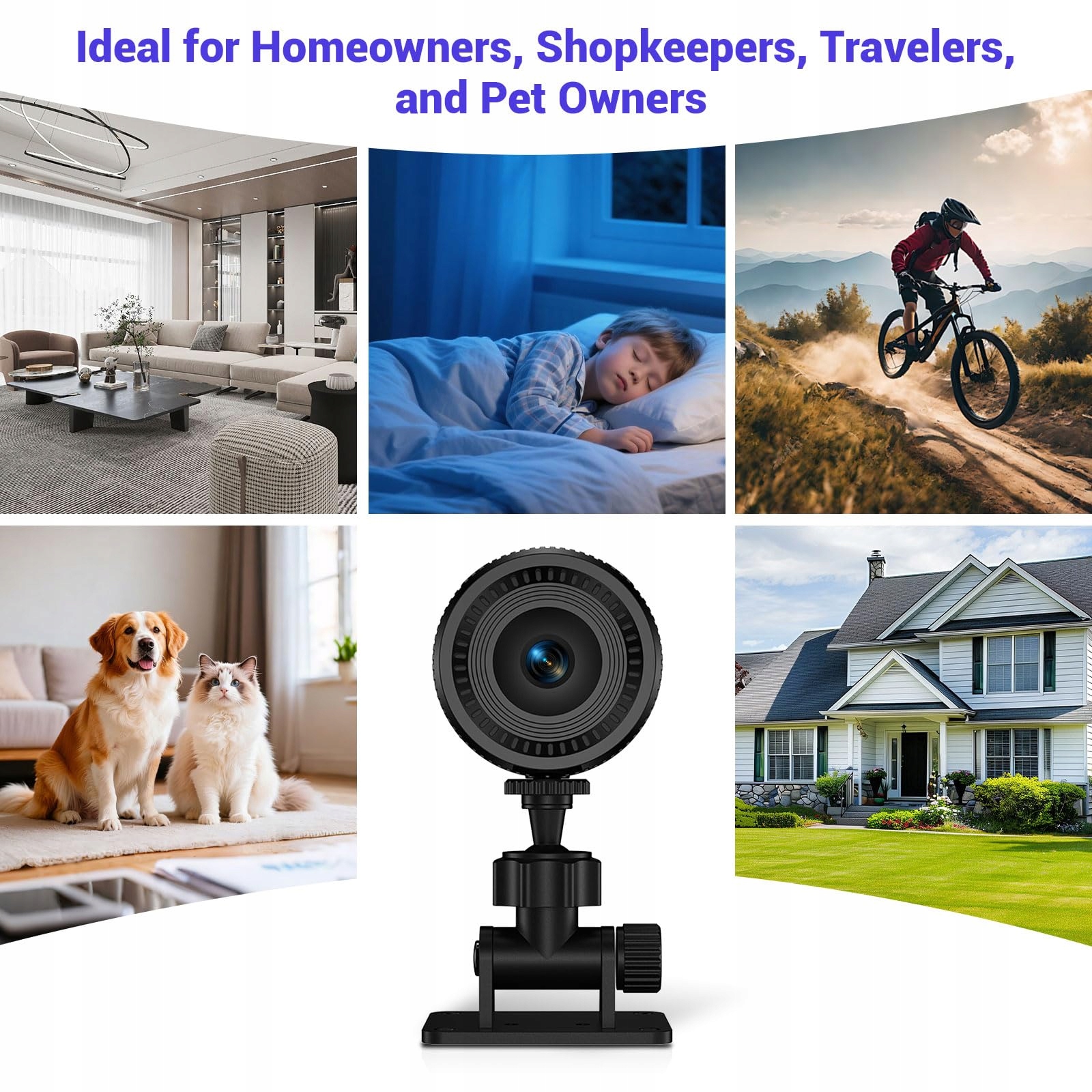 1080P WiFi Mini Kamera Zewnętrzna z Nocnym Widzeniem i Detekcją Ruchu — miniatura 5