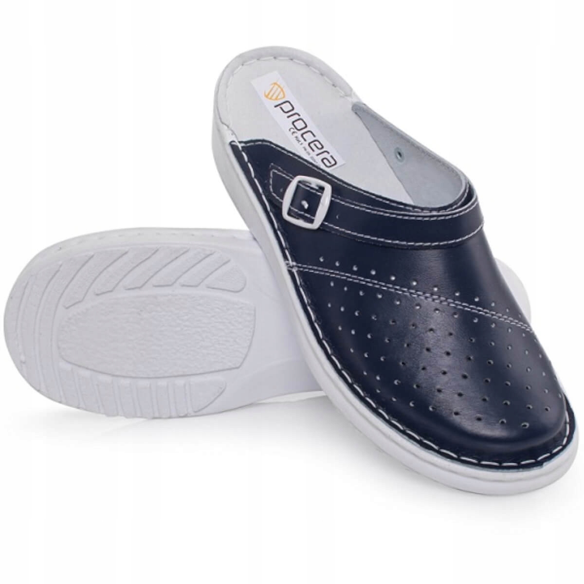 Klapki profilaktyczne, medyczne Procera Bianca niebieskie r. 39