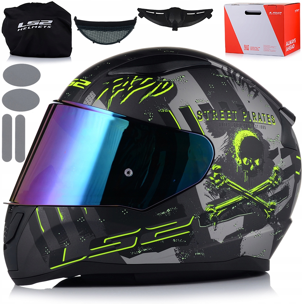 Motocyklová Prilba LS2 FF353 Rapid II Pirates Ece 22.06 Dúhové Sklo