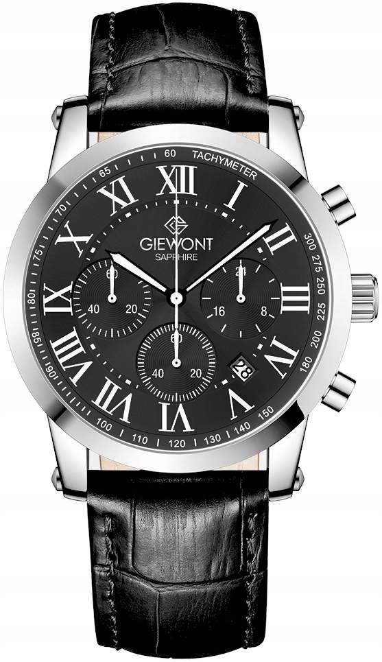Pánské Hodinky Giewont Chronograph Sapphire Stříbrno-černé GW6260-A2