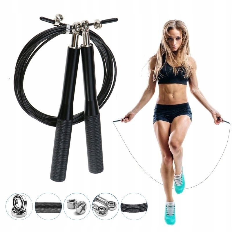 

Szybka Skakanka Z Łożyskami Z Regulacją Fitness