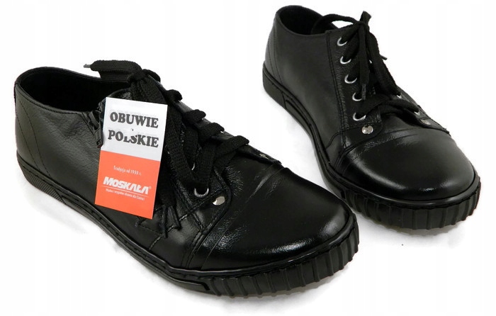 TRAMPKI Z ZAMKIEM PRODUKT POLSKI SKÓRA NAT roz. 45