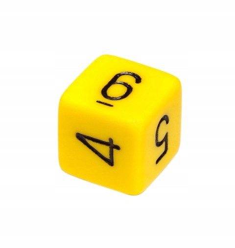 

Kość Rpg K6 kostka do gry żółta