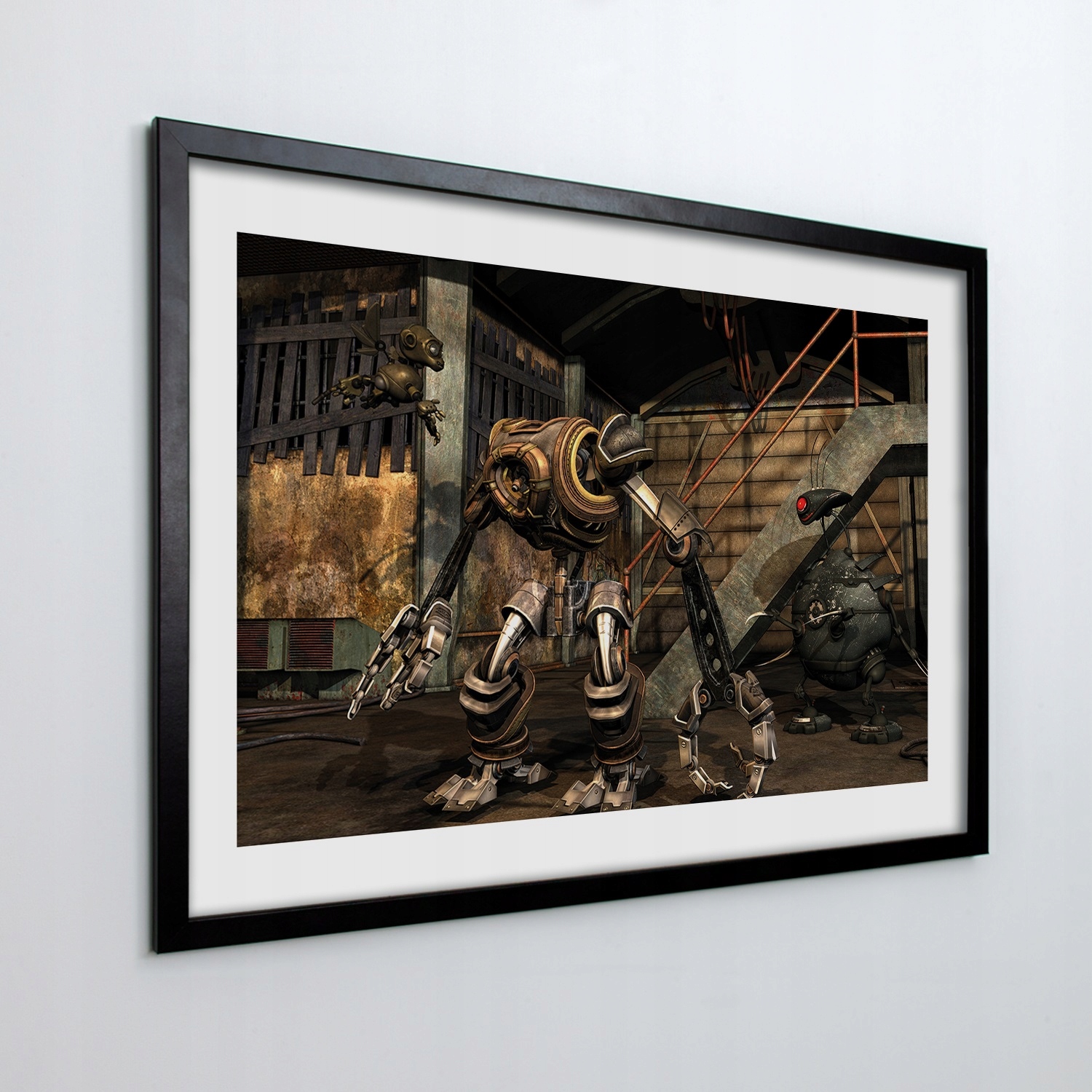 Obraz v rámu na zeď Robot stroje pohádka 100x70