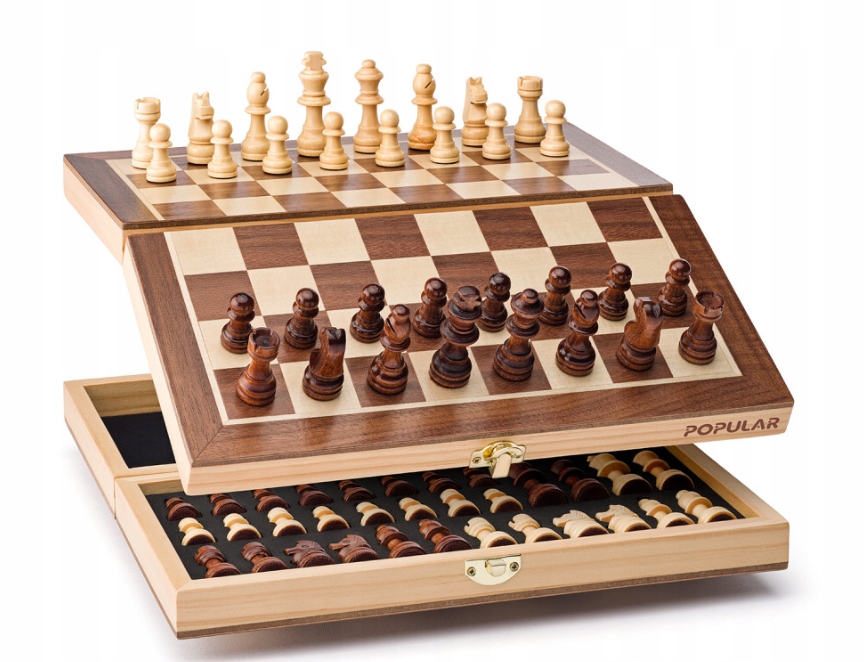 Popular Szachy Zestaw Podróżny Składane Pudełko Drewniane