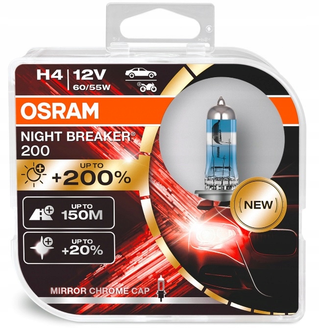 

Osram H4 12V Night Breaker Laser +200% +150M