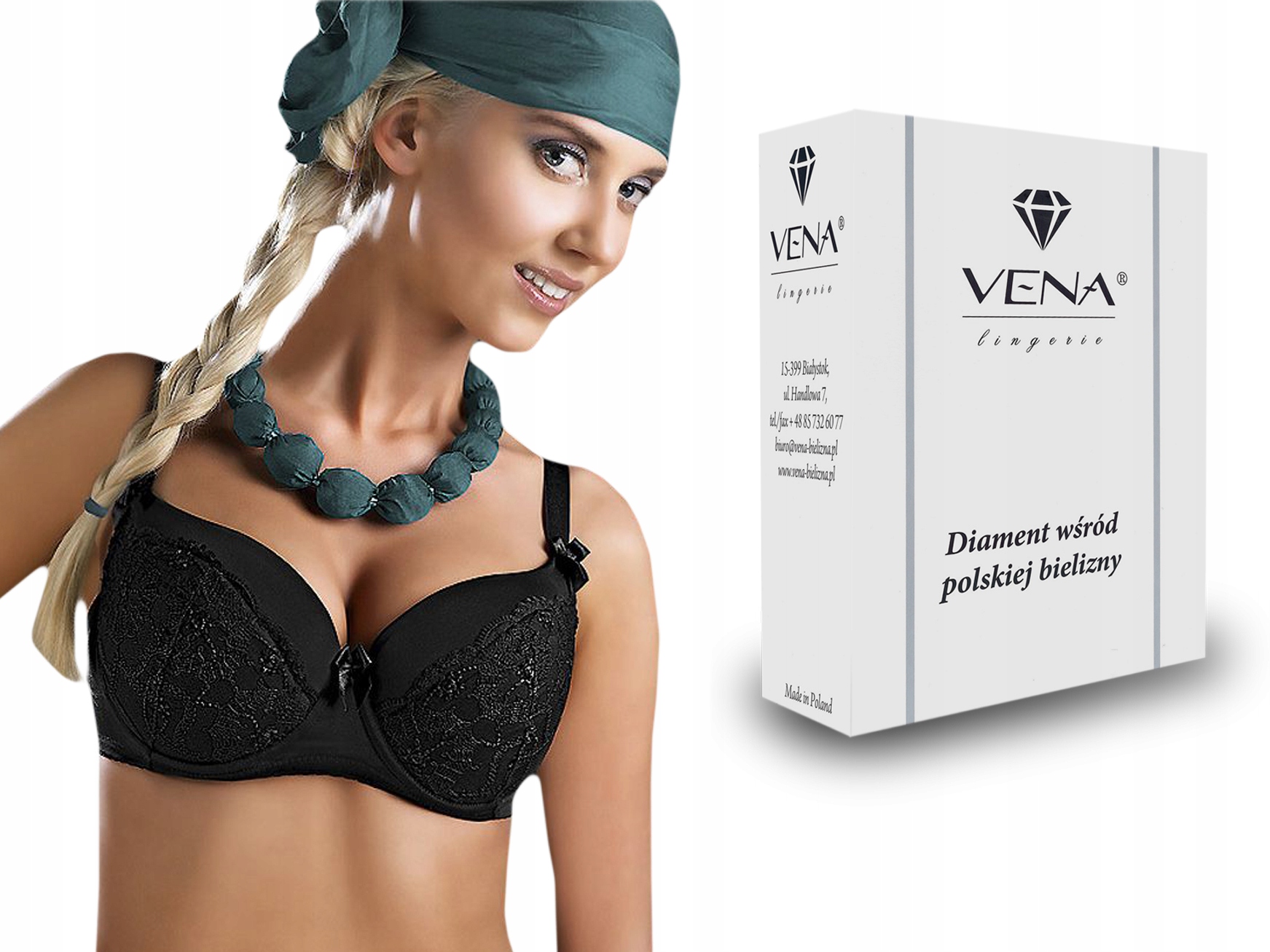 

Vena VB-65 Biustonosz Fullcup, Czarny, 85E