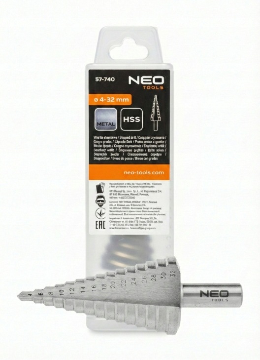 Vrták Hss kuželový pro kov hliník 4-32mm Neo