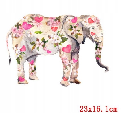 TERMO NAKLEJKA APLIKACJA NAPRASOWANKA KOLOROWY SŁOŃ X-9 Kod producenta X-9