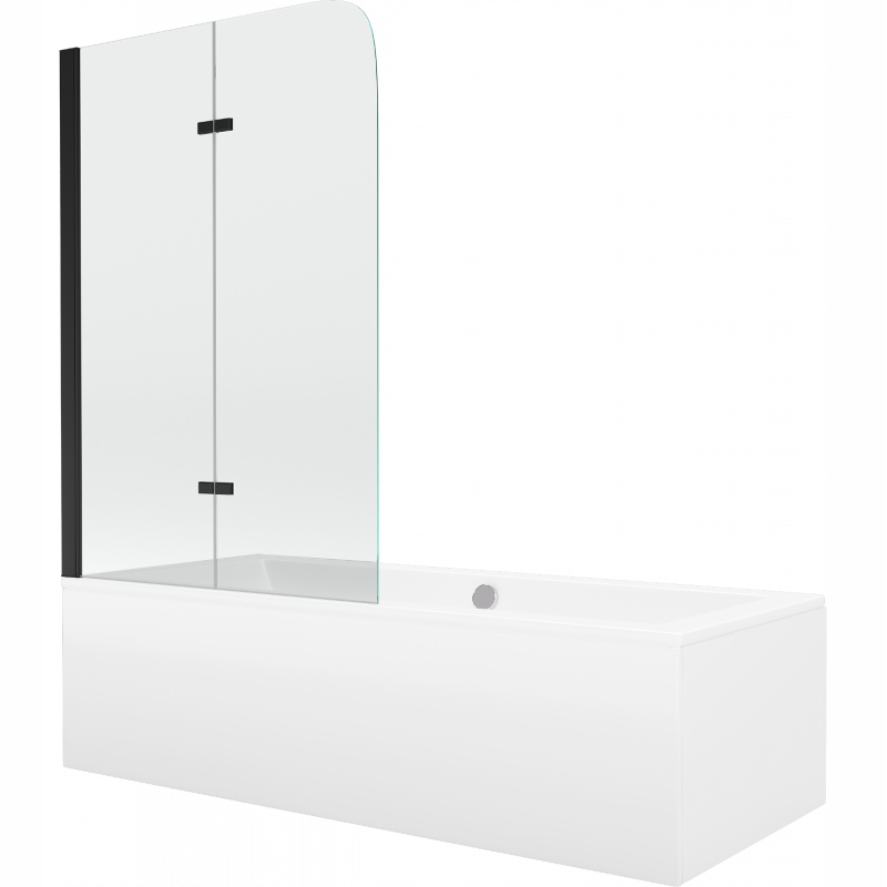 Mexen Cube obdélníková vana 170 x 80 cm s zástěna