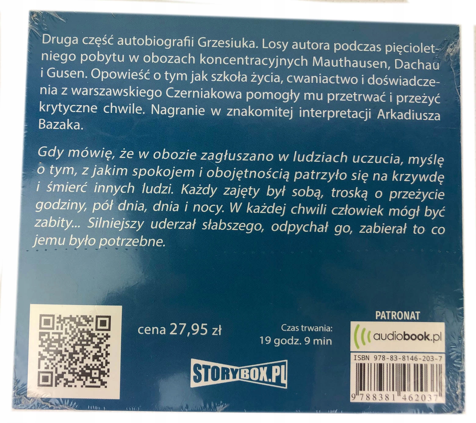 PIĘĆ LAT KACETU STANISŁAW GRZESIUK AUDIOBOOK Nośnik audiobook CD