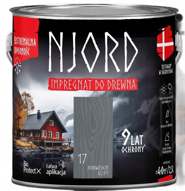 Njord Impregnat do elewacji drewnianych 5 l Norweskie Klify