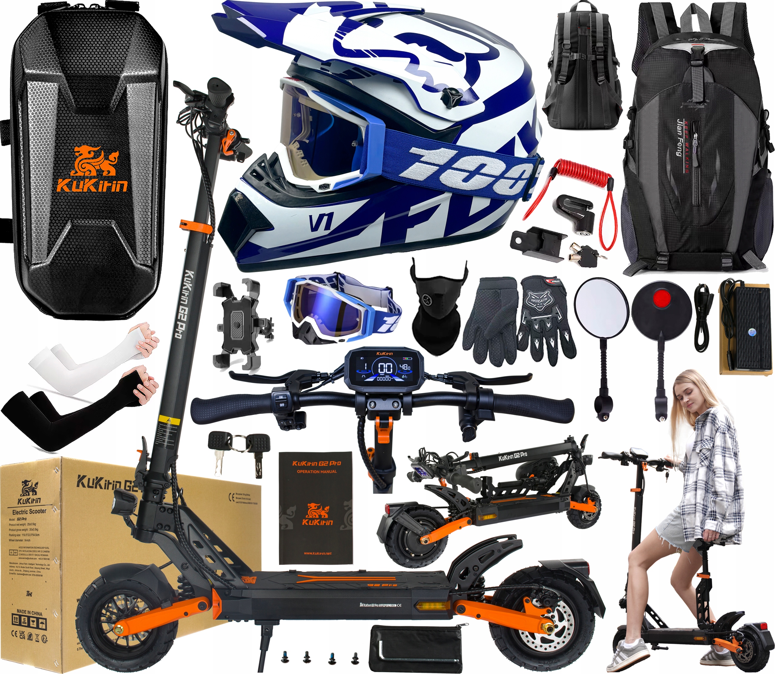 2026 Kukirin G2 Pro Pojazdy elektryczne 1000W 48V 15.6AH 45KM/H +10