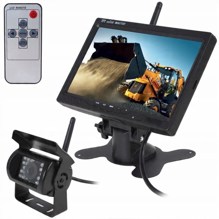 

Monitor 7" Zestaw Cofania Kamera Tir Bus 12/24V