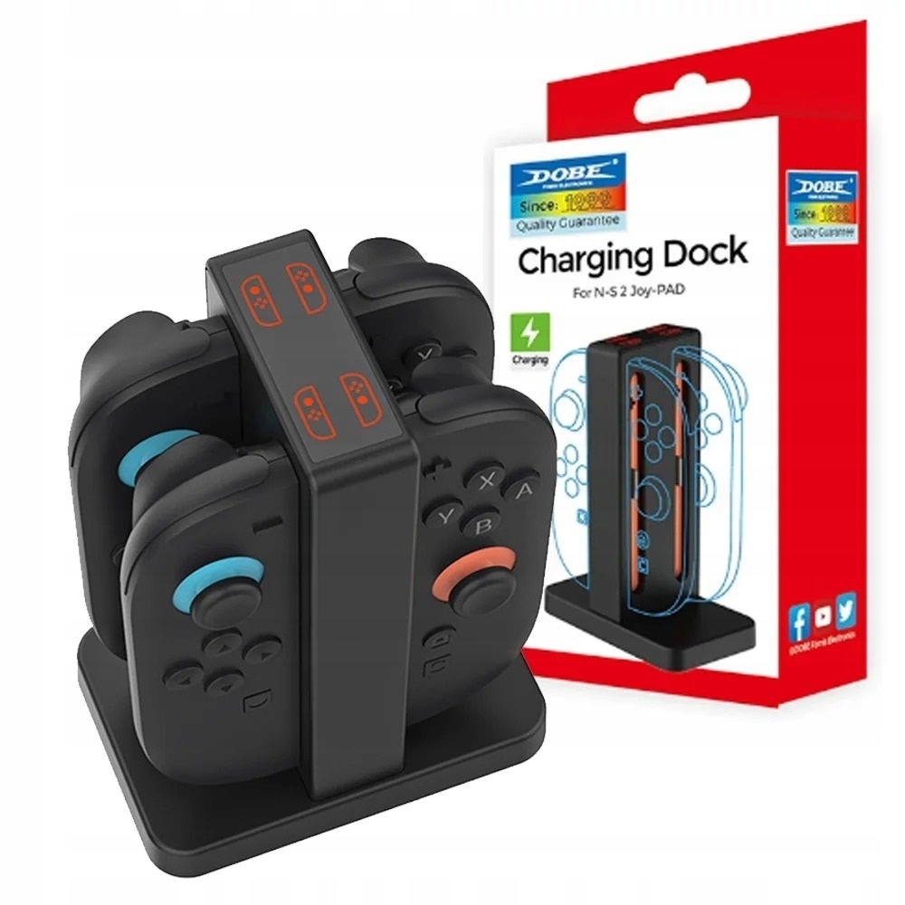 Stacja ładująca ładowarka do 4x Joy-Con 2 Nintendo Switch 2 podstawka LED