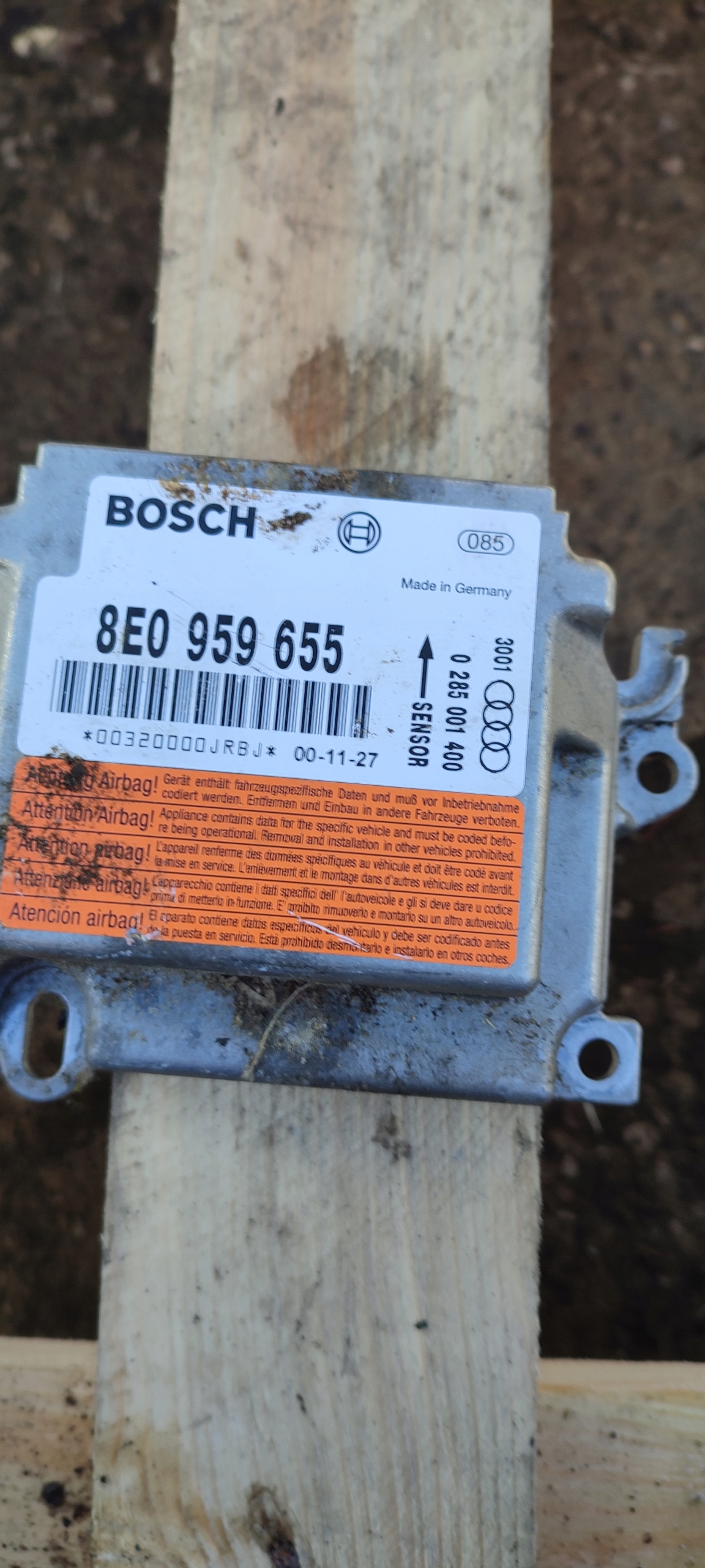 module SENSOR airbag Audi A4 B6 8E 8H 8E0959655