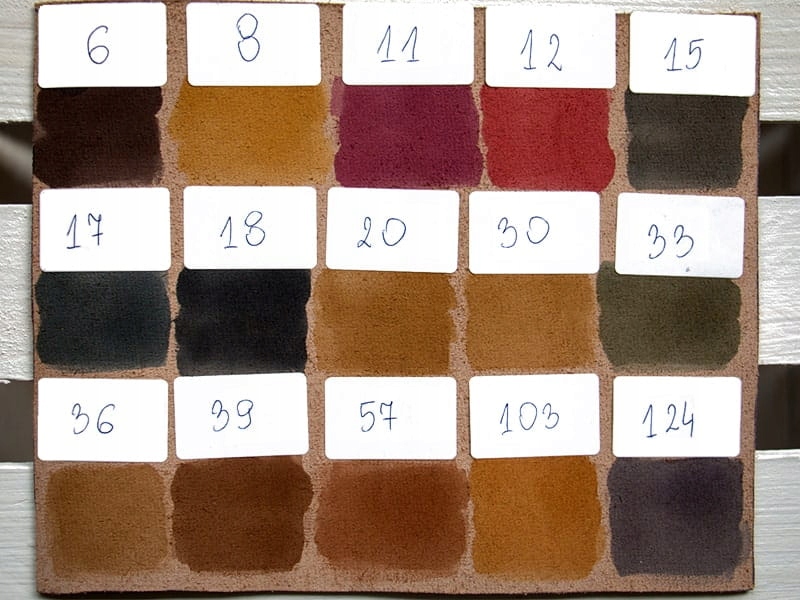 Color Chart Tarrago Suede Nubuck Dye - Tarrago