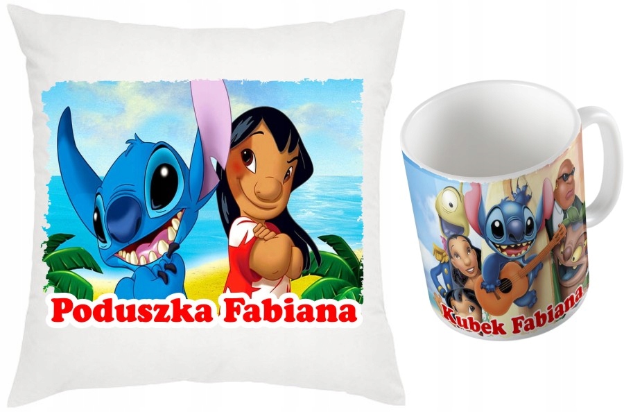 

Zestaw Poduszka i Kubek Lilo I Stich Imię