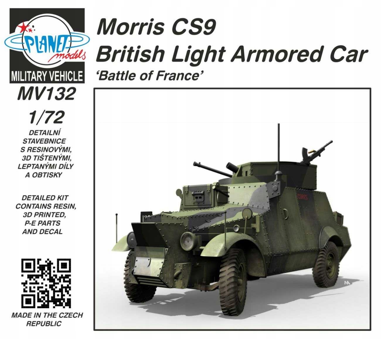 Planet Models MV132 1/72 Morris CS9 Britský lehký obrněný vůz