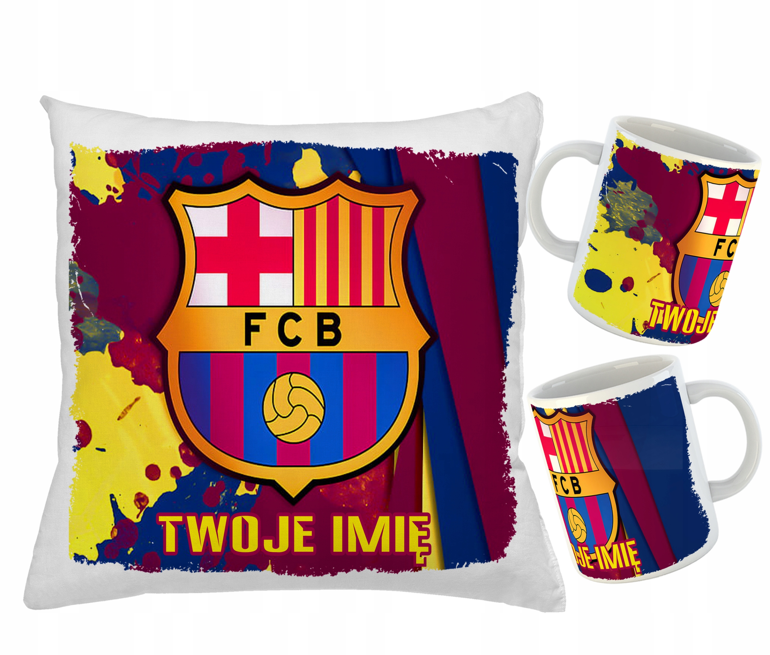 

zestaw Kubek Poduszka dla kibica Fc Barcelona