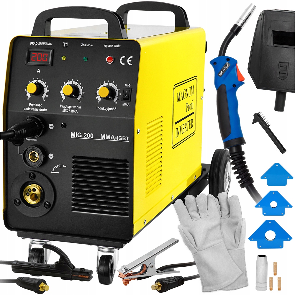 Spawarka Magnum MIG 200 MMA inwertorowa MIGOMAT półautomat MAG