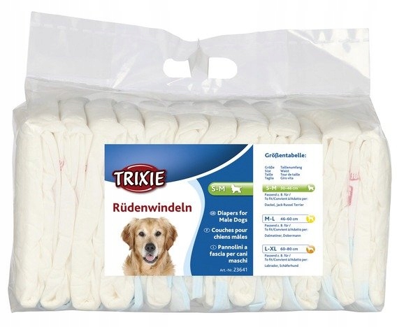 

Trixie Pieluchy dla psów S/m: 30–46 cm 12szt 23641