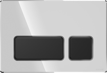 Cersanit splachovacie tlačidlo chróm s čiernym blokom K97-0565