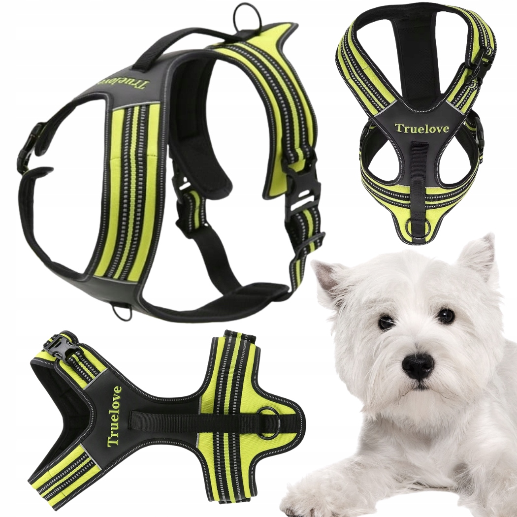 Levně Obojky Pro Psa Easy Walk Pevné S Rukojetí Truelove Security Žluté S