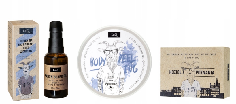 LAQ KOZIOŁ ZESTAW 3cz OLEJEK + PEELING + MYDŁO