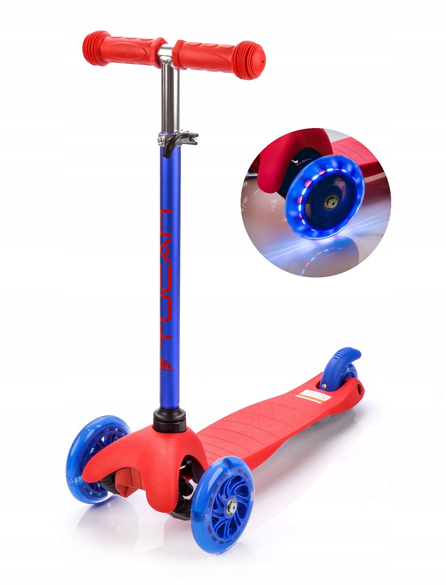 HULAJNOGA 3-KOŁOWA BALANSOWA LED METEOR ANODYZOWAN