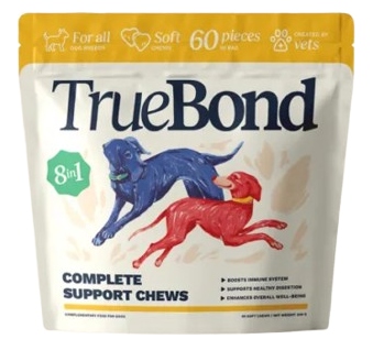 TrueBond 8v1 60 pamlsků Vitamíny na srst kloubů B E pro seniorského psa