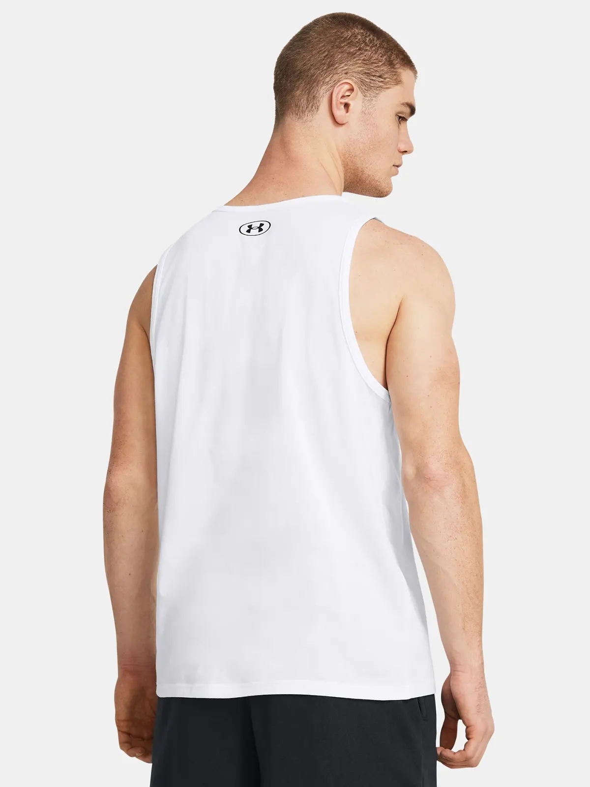 KOSZULKA MĘSKA UNDER ARMOUR BEZRĘKAWNIK SPORTOWY LETNIA BAWEŁNA ZESTAW 2PAK Dekolt okrągły