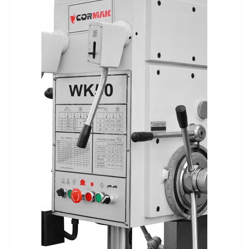 WIERTARKA PRZEMYSŁOWA KADŁUBOWA CORMAK WK50 AUTPOSUW GWINTOWANIE 3kW MK5 Moc 3000 W