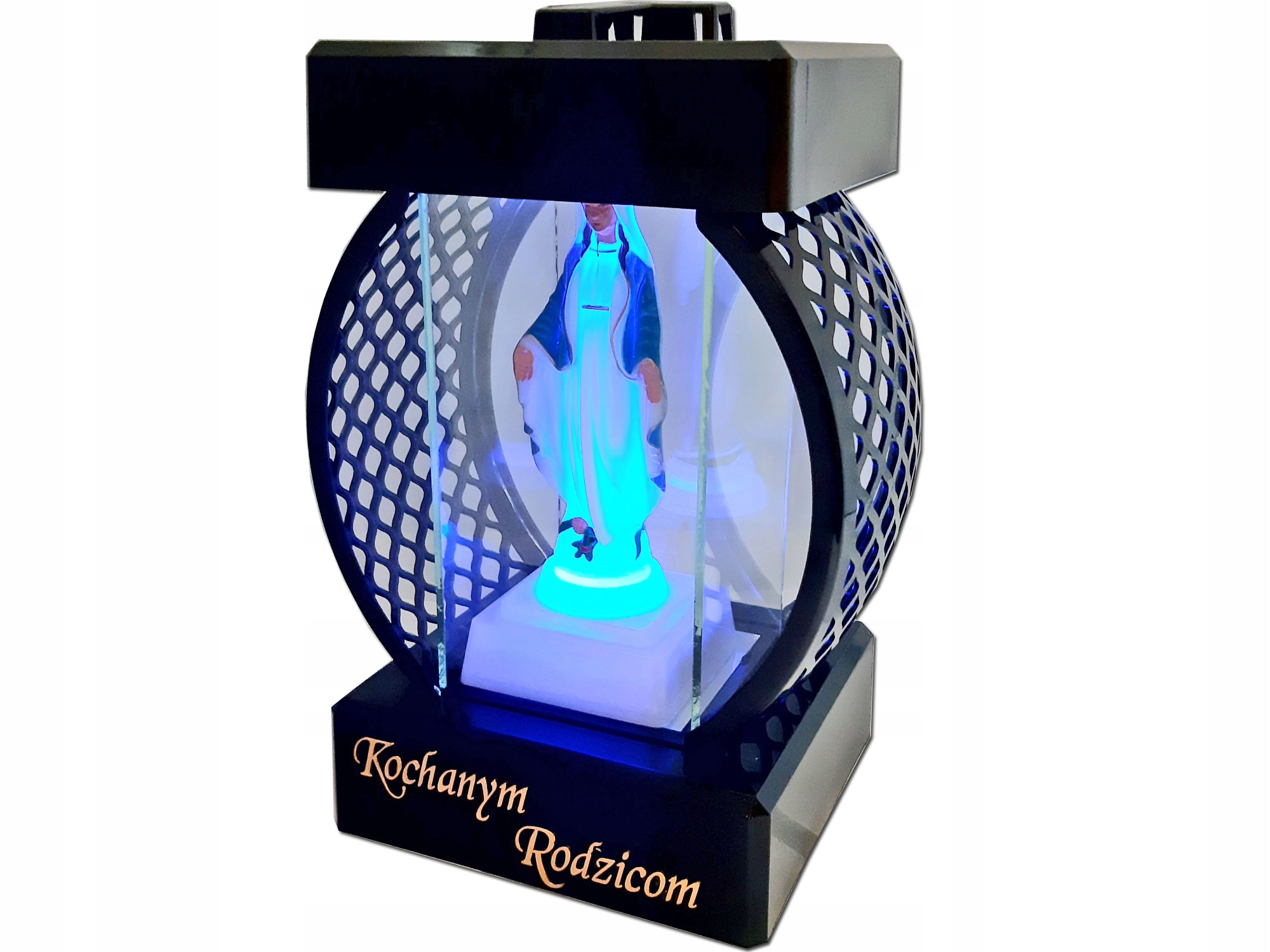 RODZICE RODZICOM ZNICZ KOŁO RTN GŁADKI CZARN+FIGURKA LED