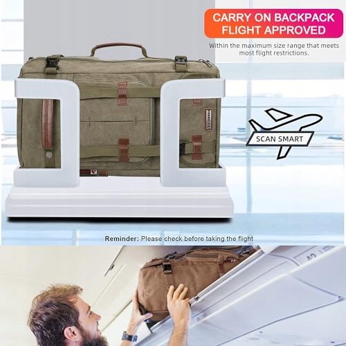 WITZMAN Plecak Podróżny Vintage Canvas Dla Mężczyzn i Kobiet Laptop 17" — miniatura 6