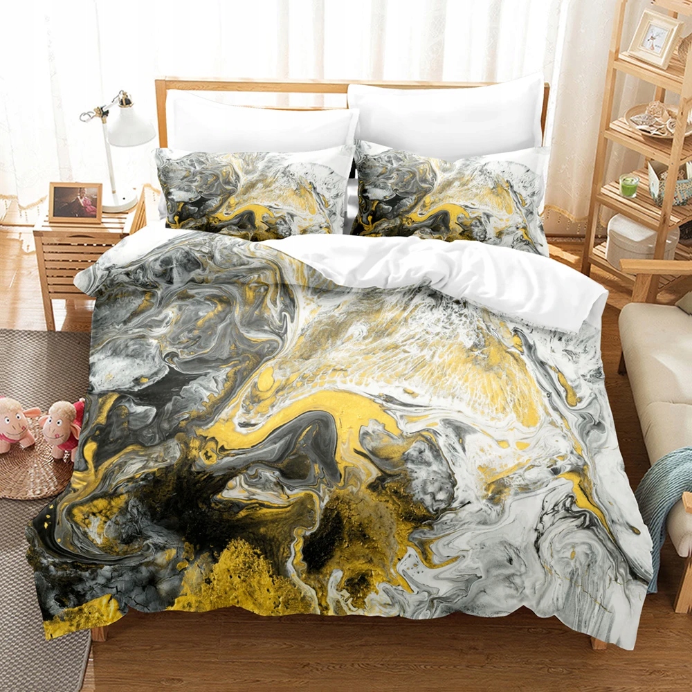 Zestaw pościeli Sets Pink Marble Bedding Set Beautiful Sof • Cena