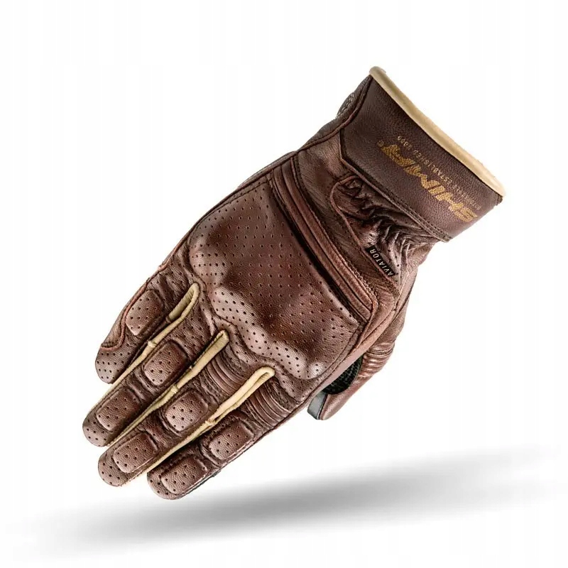 Kožené motocyklové rukavice Shima Aviator Light Brown S