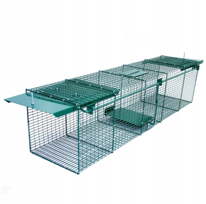 Dvouvstupová živolapka 120 cm pro kuny, kočky