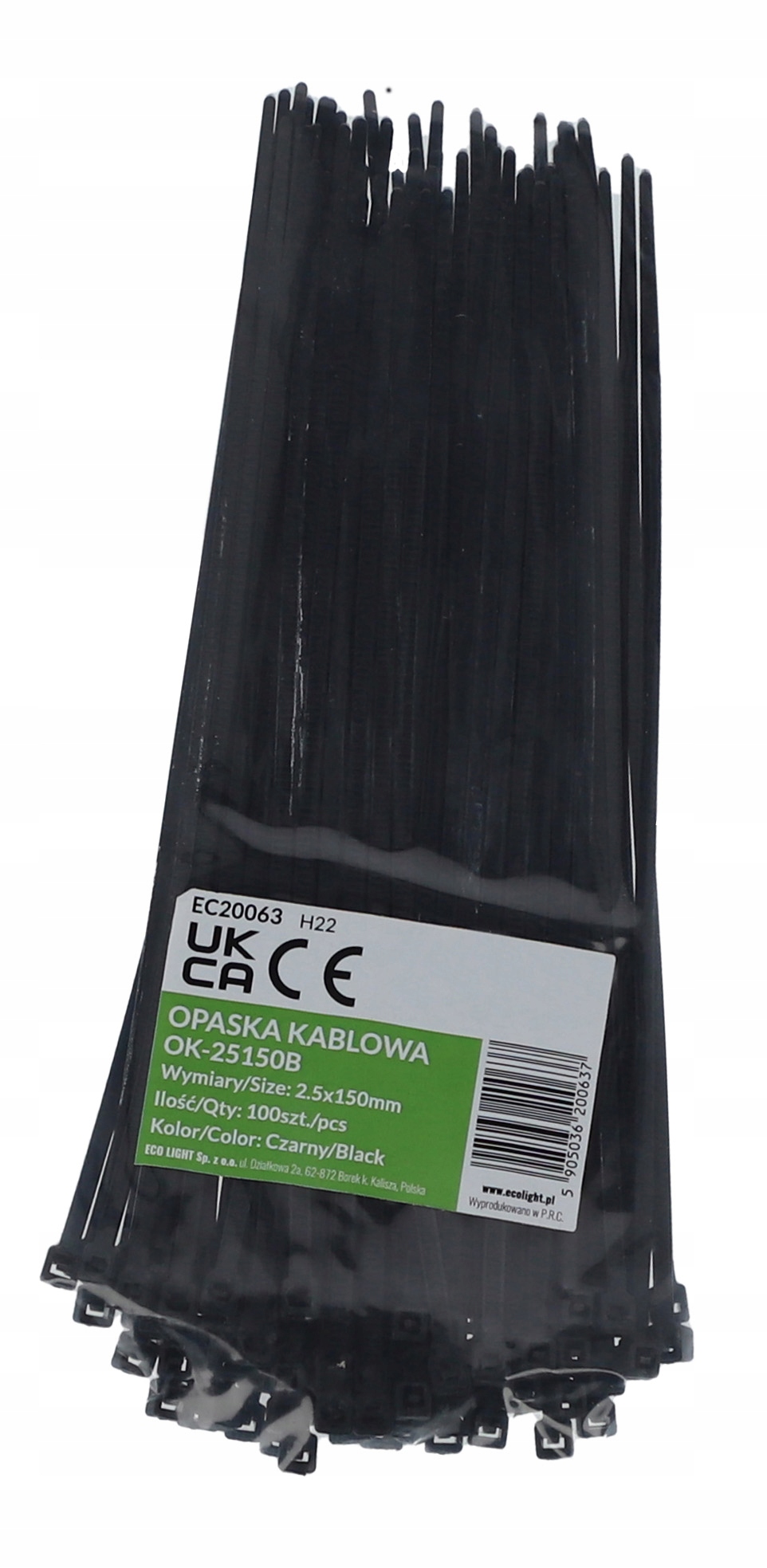 

Opaski Zaciskowe Kablowe Trytki Czarne 2,5X150