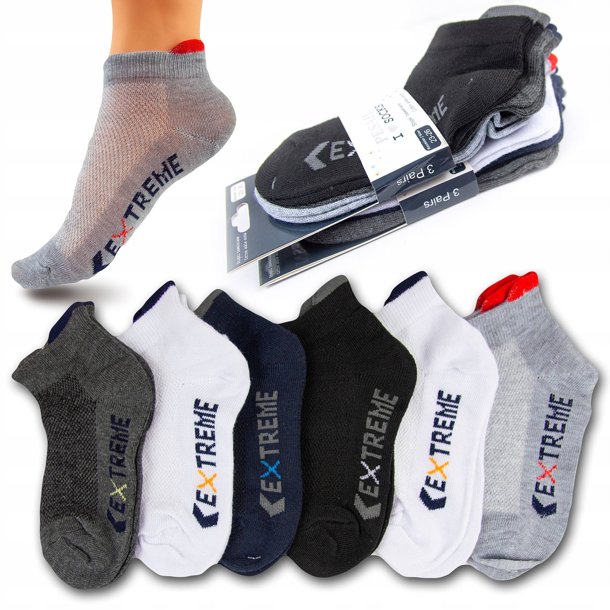

6 X Skarpety Skarpetki chłopięce r 23-26 5-6 lat