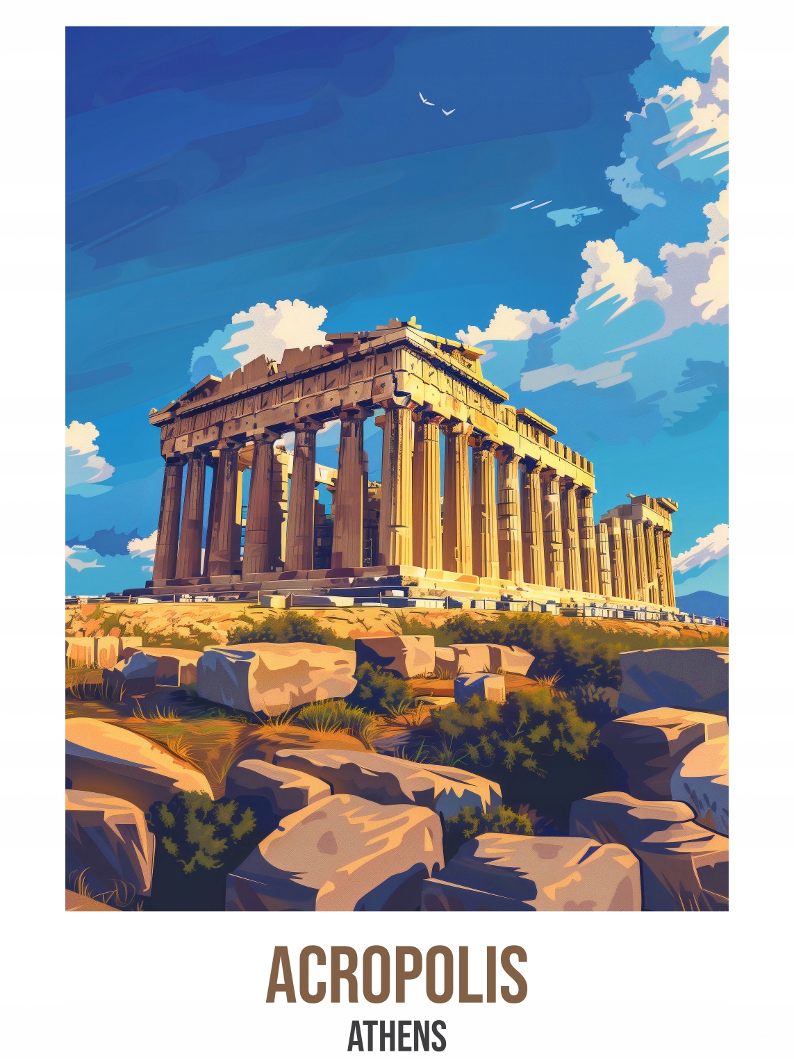 Plakát 75x100 cm Acropolis, Atény