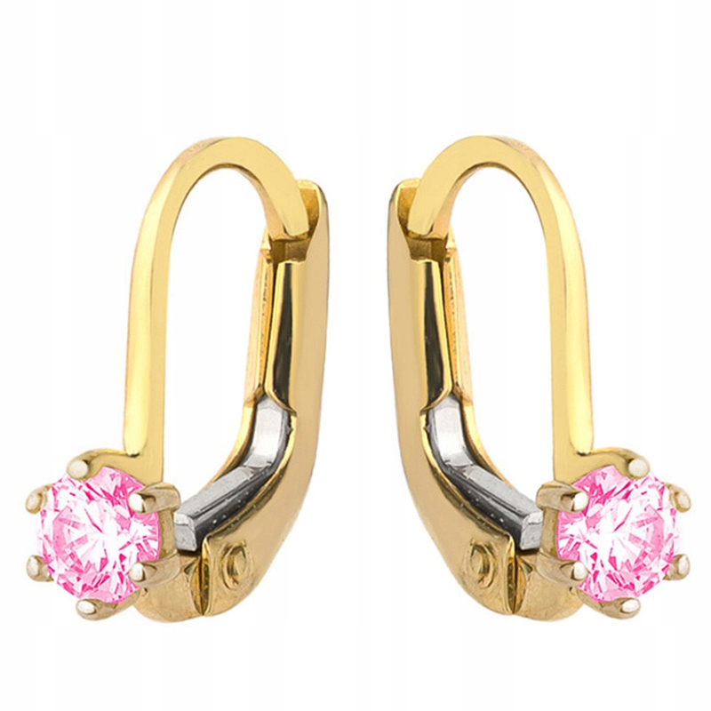 Zlaté Náušnice pr. 585 Zirkonami 14k