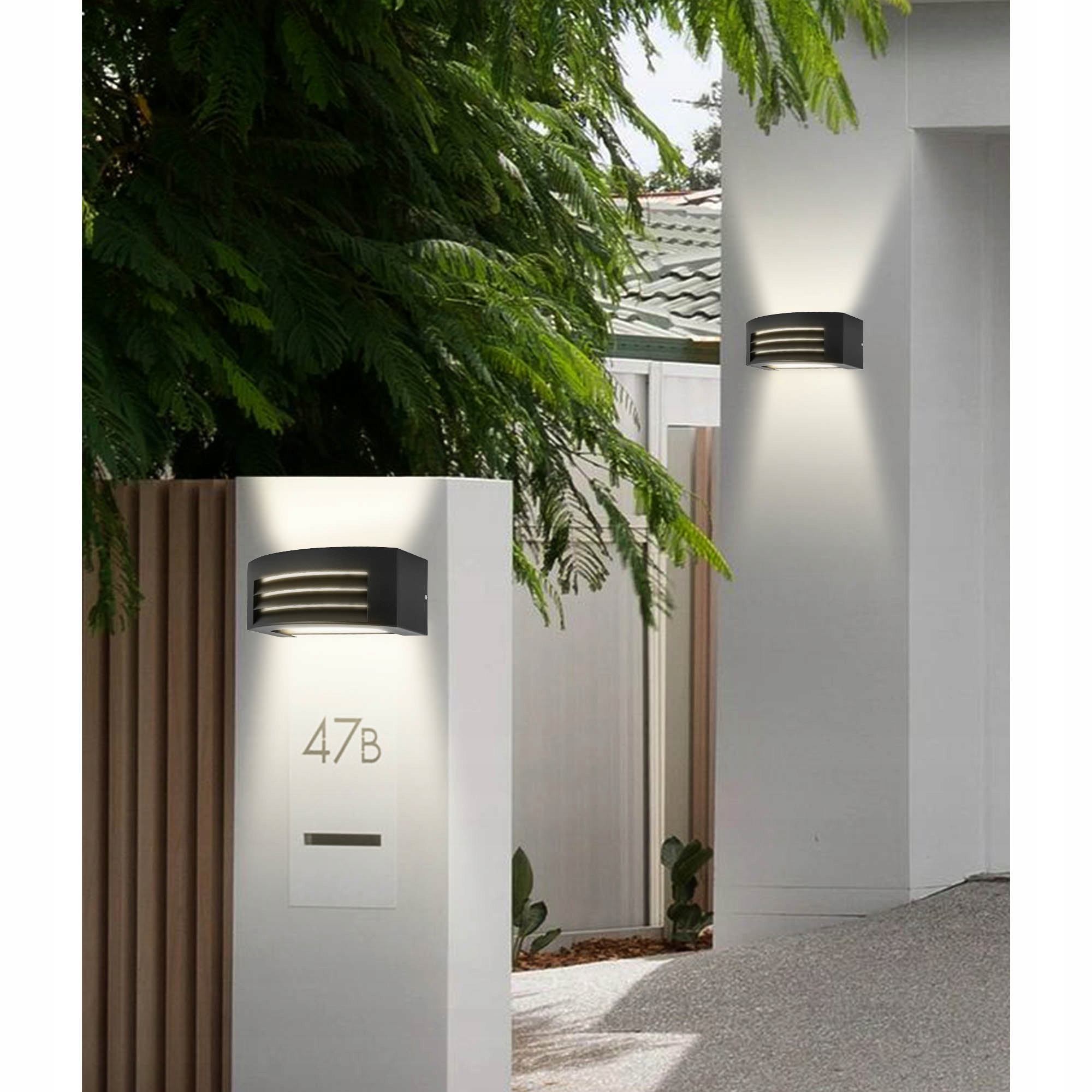 Lampa elewacyjna zewnętrzna LED kinkiet czarna Corso Moc 50 W