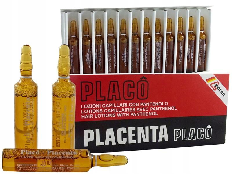 

Placenta Placo Ampułki na porost włosów 12x 10ml